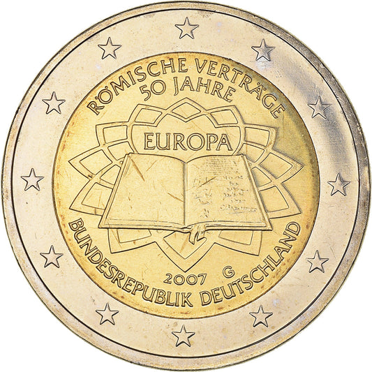 NEMČIJA - ZVEZNA REPUBLIKA, 
  
  2 evra, 
  
  Traité de Rome 50 ans