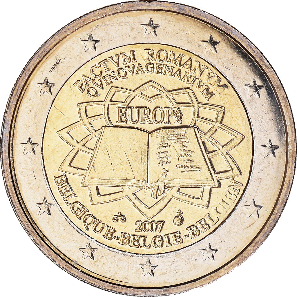 Belgija, 
  
  2 evra, 
  
  Traité de Rome 50 ans