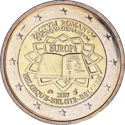 Belgija, 
  
  2 evra, 
  
  Traité de Rome 50 ans