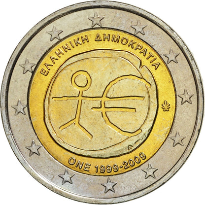 Grčija, 
  
  2 evra, 
  
  10 Jahre evrov