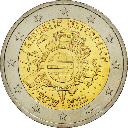Avstrija, 
  
  2 evra, 
  
  €uro 2002-2012
