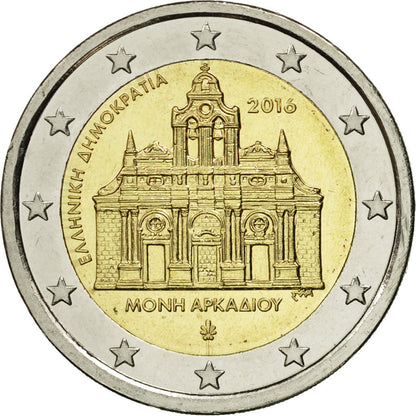Grčija, 
  
  2 evra, 
  
  2016
