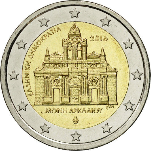 Grčija, 
  
  2 evra, 
  
  2016