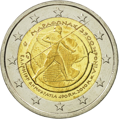 Grčija, 
  
  2 evra, 
  
  maraton