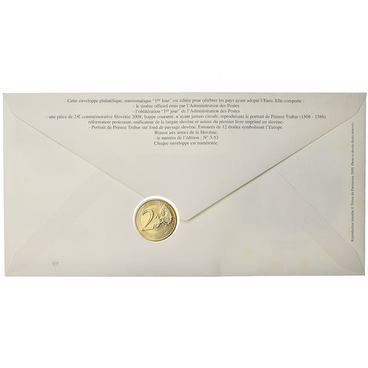 Slovenija, 
  
  2 evra, 
  
  2008