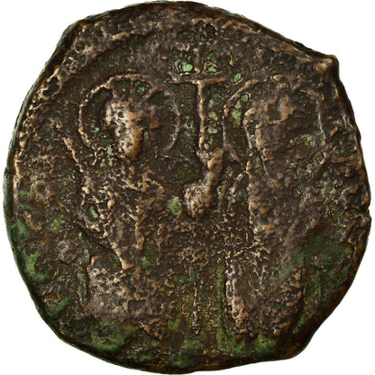 kovanec, 
  
  Justin II., 
  
  Follis