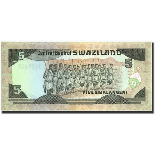 bankovec, 
  
  Svazi, 
  
  5 Emalangeni