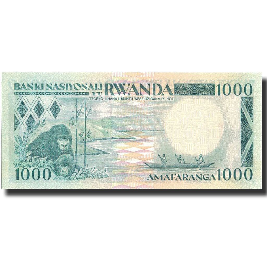 bankovec, 
  
  Ruanda, 
  
  1000 frankov
