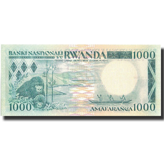 bankovec, 
  
  Ruanda, 
  
  1000 frankov