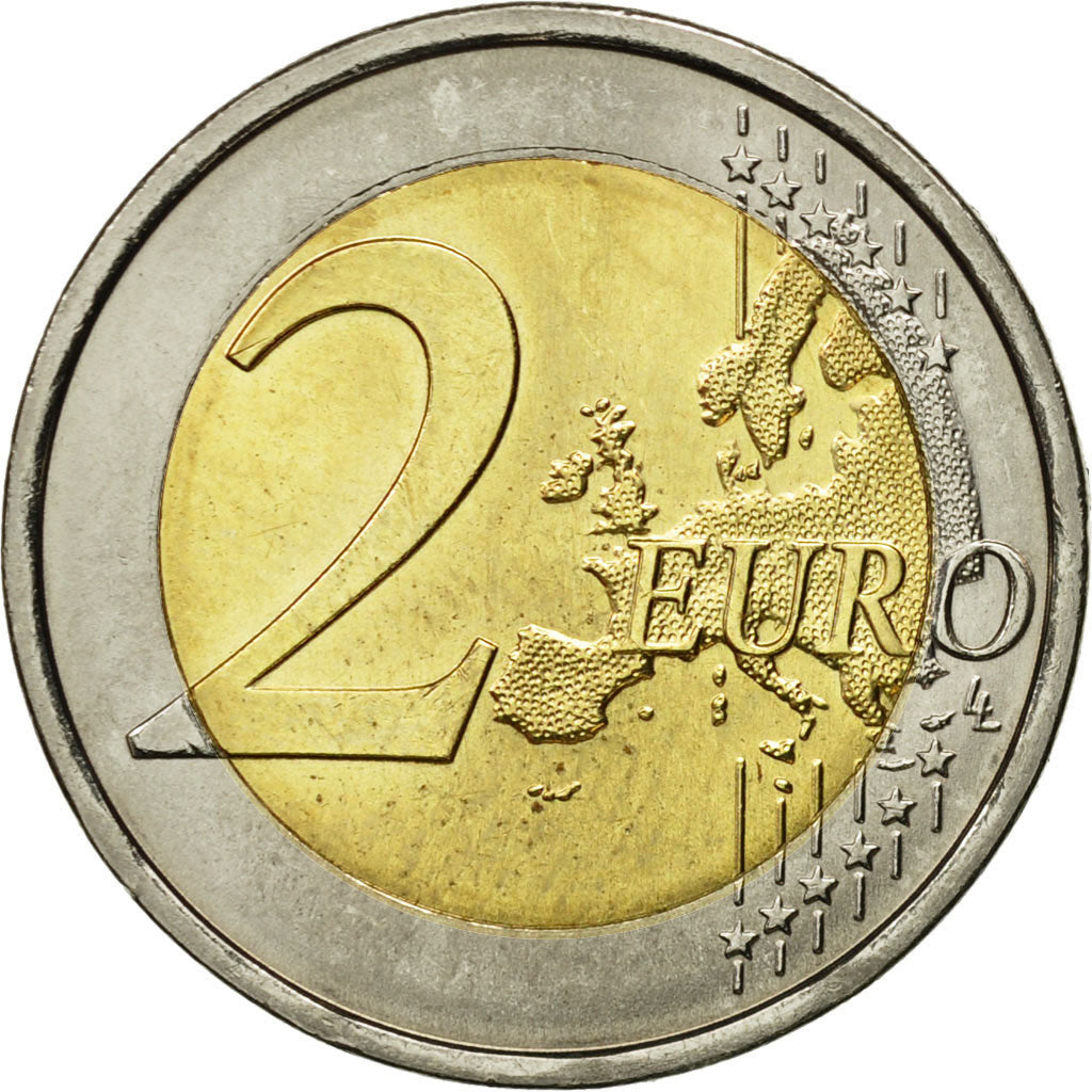 Belgija, 
  
  2 evra, 
  
  10 ans de l'Euro