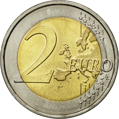 Belgija, 
  
  2 evra, 
  
  10 ans de l'Euro