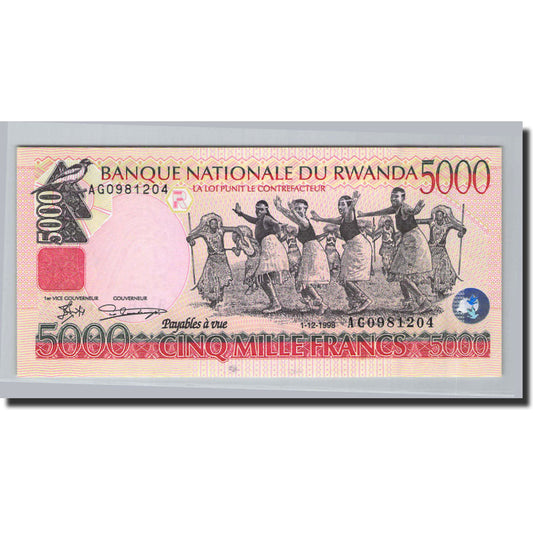 bankovec, 
  
  Ruanda, 
  
  5000 frankov