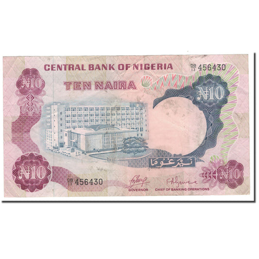 bankovec, 
  
  Nigerija, 
  
  10 Naira