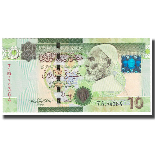 bankovec, 
  
  Libija, 
  
  10 dinarjev