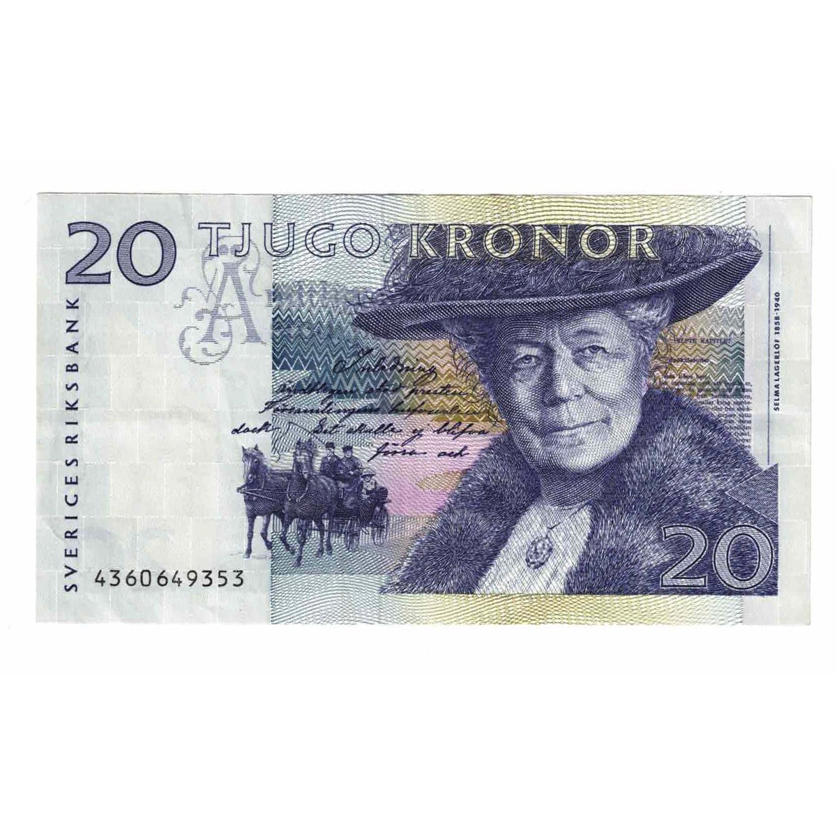 bankovec, 
  
  Švedska, 
  
  20 kron