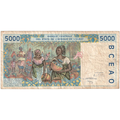 Zahodnoafriške države, 
  
  5000 frankov, 
  
  Brez datuma (1998)