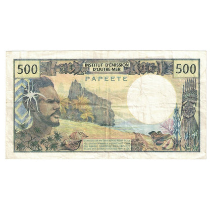 bankovec, 
  
  Tahiti, 
  
  500 frankov