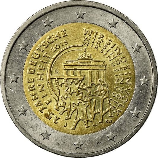 NEMČIJA - ZVEZNA REPUBLIKA, 
  
  2 evra, 
  
  Ponovna združitev