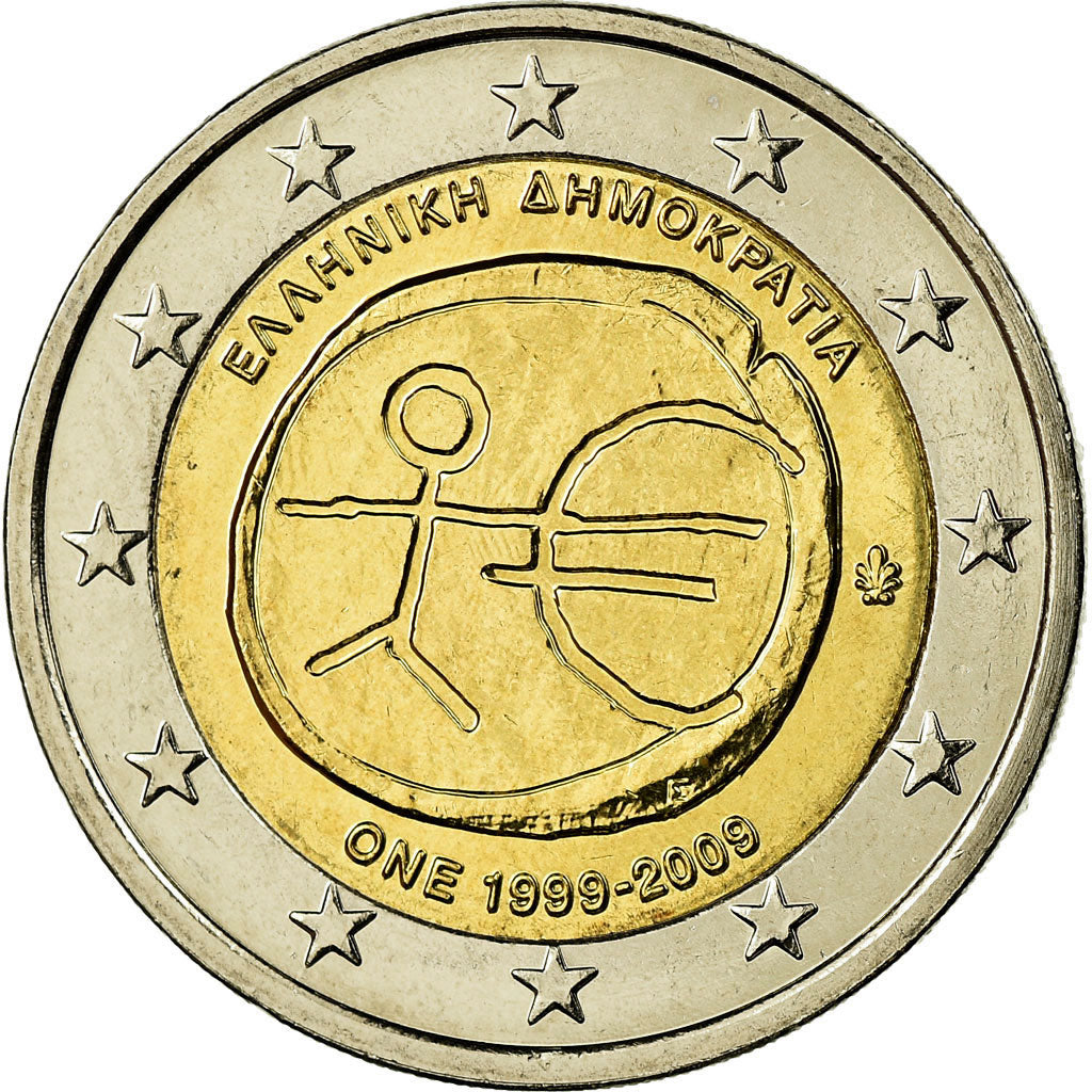 Grčija, 
  
  2 evra, 
  
  2009
