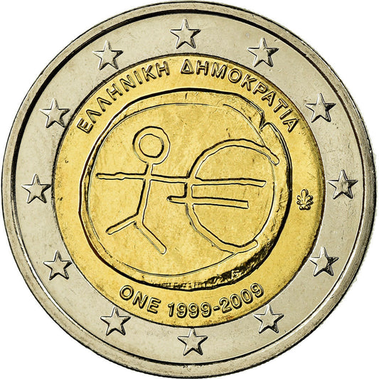 Grčija, 
  
  2 evra, 
  
  2009