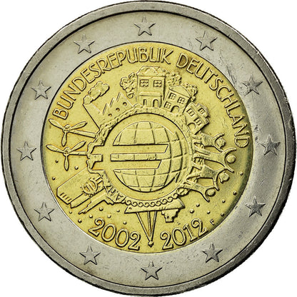 NEMČIJA - ZVEZNA REPUBLIKA, 
  
  2 evra, 
  
  Evro kovanci