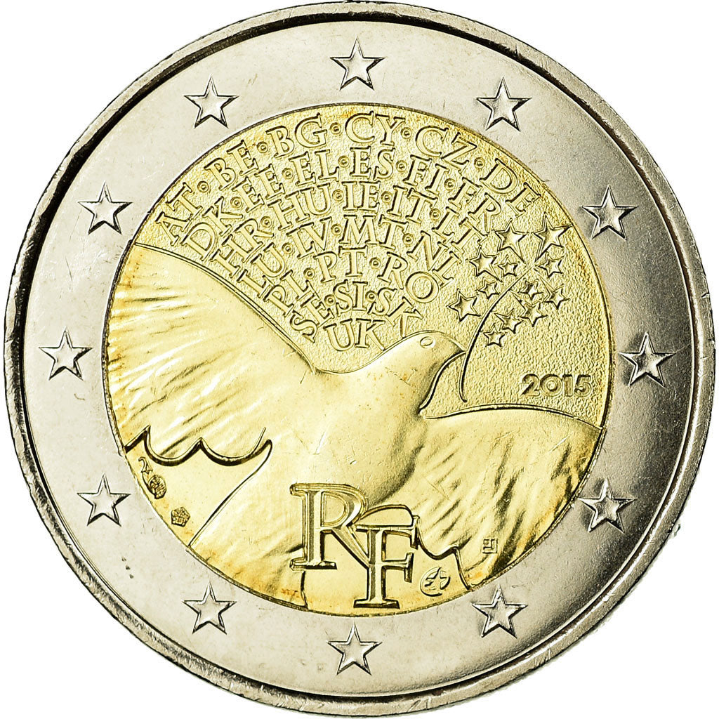 Francija, 
  
  2 evra, 
  
  70 ans de Paix v Evropi