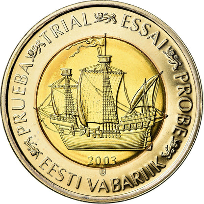 Estonija, 
  
  2 evra, 
  
  2003