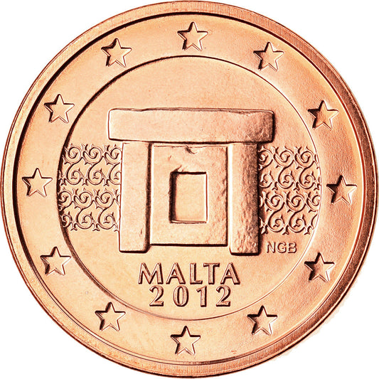 Malta, 
  
  2 evro centa, 
  
  2012