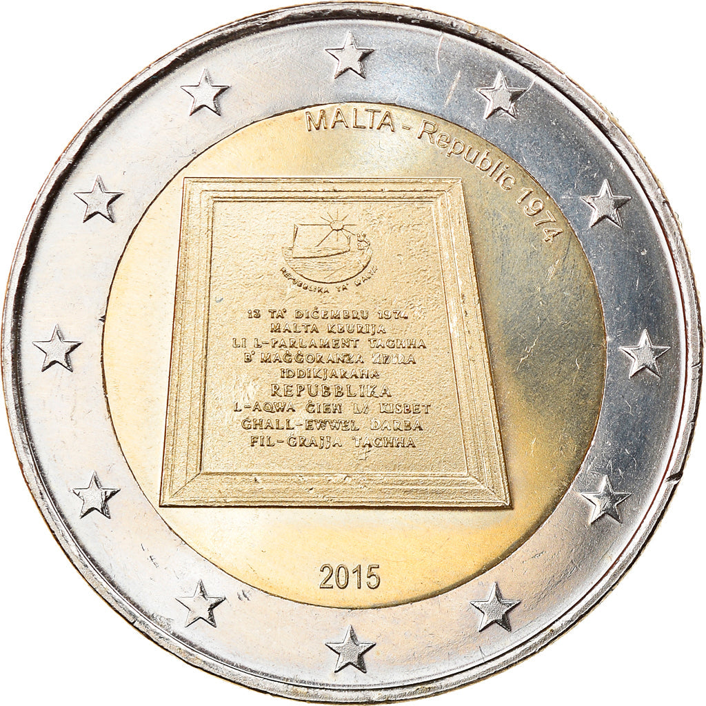 Malta, 
  
  2 evra, 
  
  2015