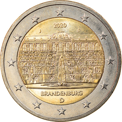 NEMČIJA - ZVEZNA REPUBLIKA, 
  
  2 evra, 
  
  Brandenburg