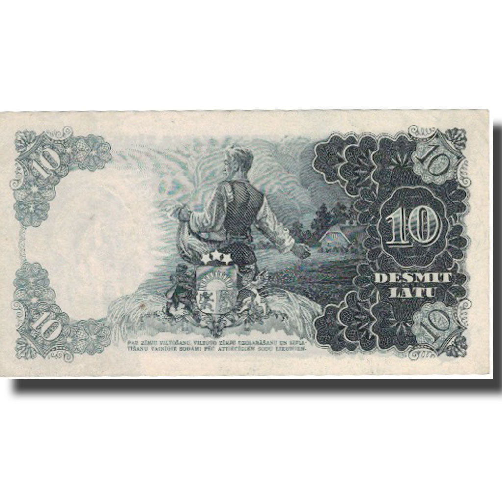 bankovec, 
  
  Latvija, 
  
  10 Latu