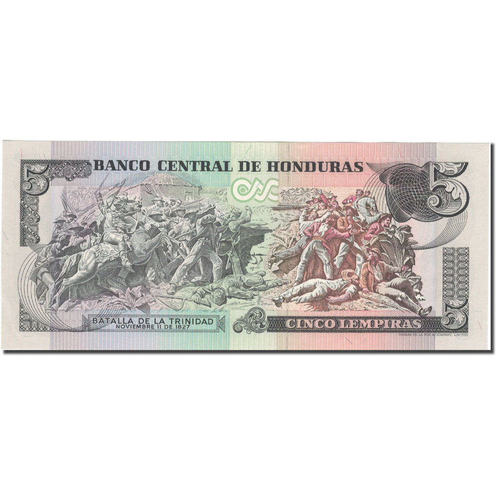 bankovec, 
  
  Honduras, 
  
  5 lempir