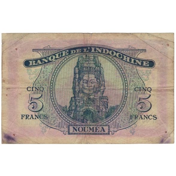 bankovec, 
  
  Nova Kaledonija, 
  
  5 frankov