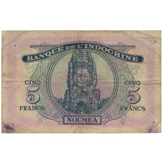 bankovec, 
  
  Nova Kaledonija, 
  
  5 frankov