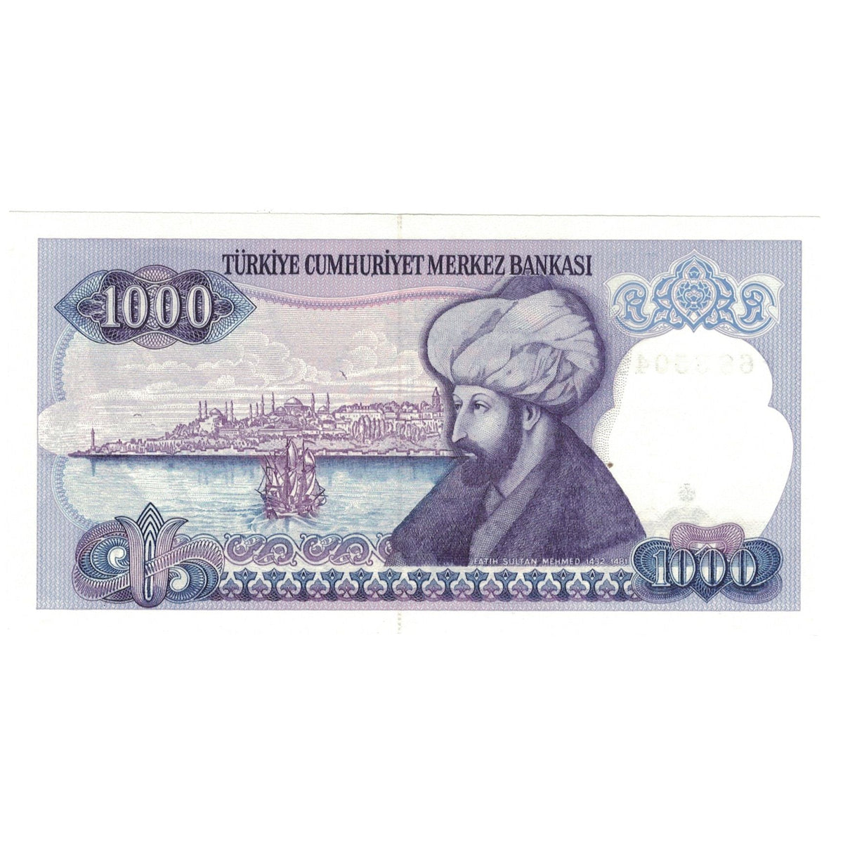 bankovec, 
  
  Turčija, 
  
  1000 lir