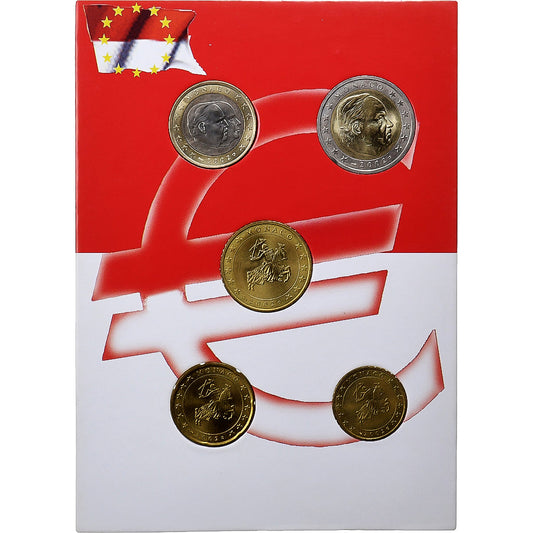 Monako, 
  
  Coffret 10 c. - 2 evra, 
  
  serija FDC