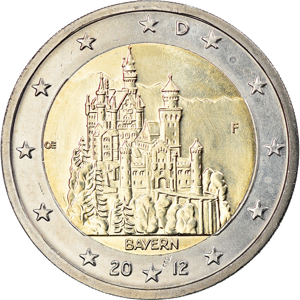 NEMČIJA - ZVEZNA REPUBLIKA, 
  
  2 evra, 
  
  Neuschwanstein